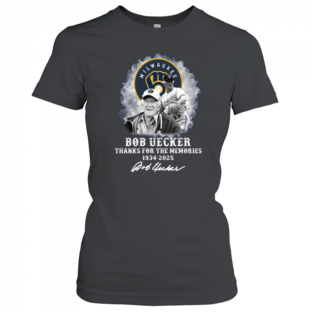 Bob Uecker Thank For The Memories 1934 2025 Signature T-Shirt Women's T-shirt