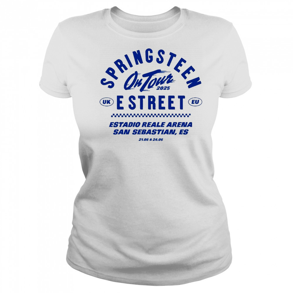Bruce Springsteen On Tour 2025 Estreet UK EU Estadio Reale Arena San Sebastian Es 21 06 & 24 06 T-Shirt Women's T-shirt