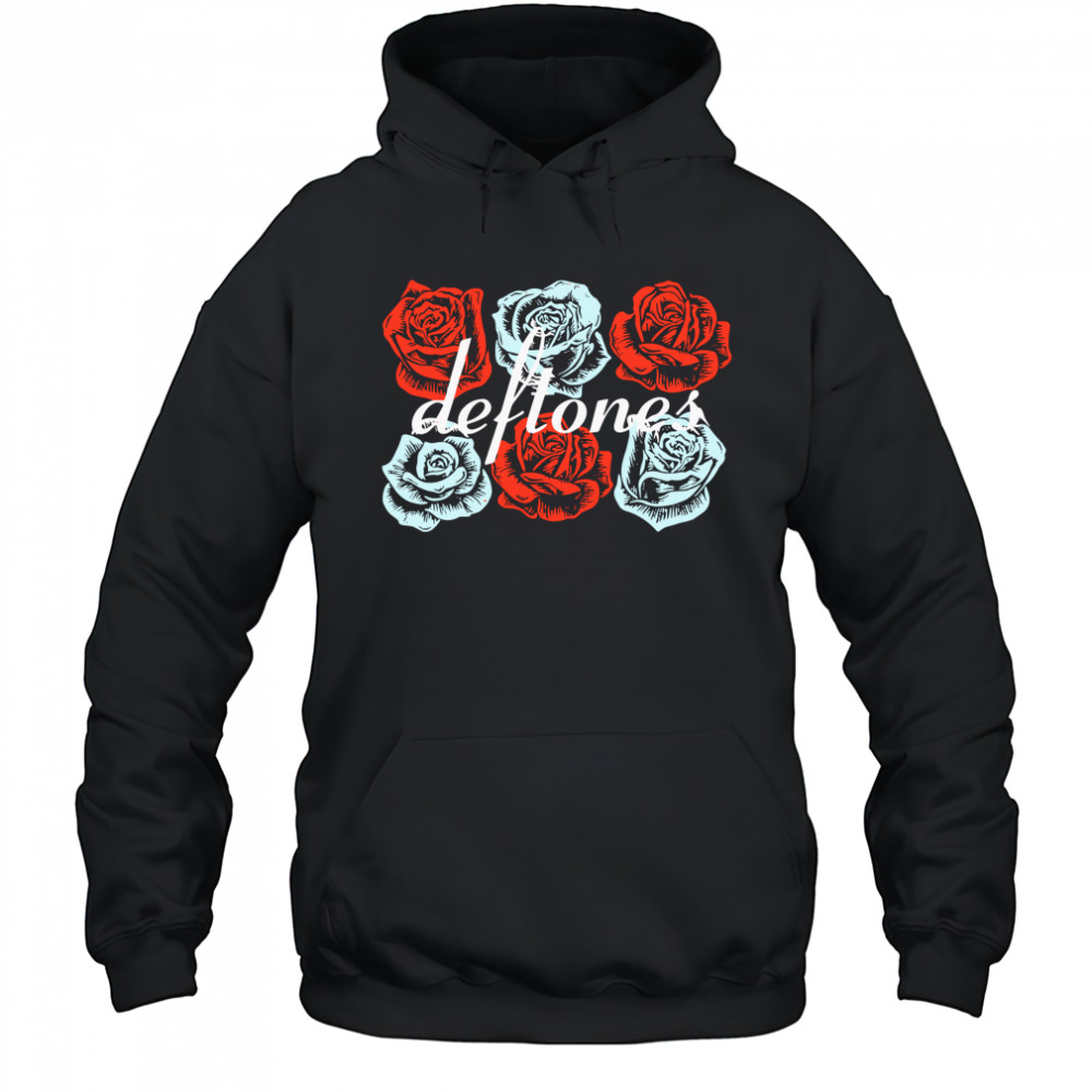 Deftones Red & Blue Roses Boyfriend Fit Girls T-shirt Hoodie