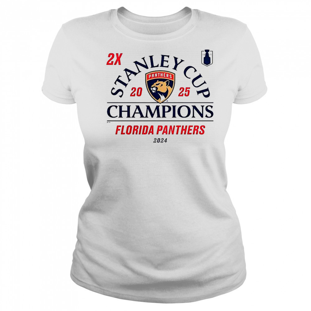 Florida Panthers 2024-2025 Back-To-Back Stanley Cup Champions Top Line T-Shirt Women's T-shirt
