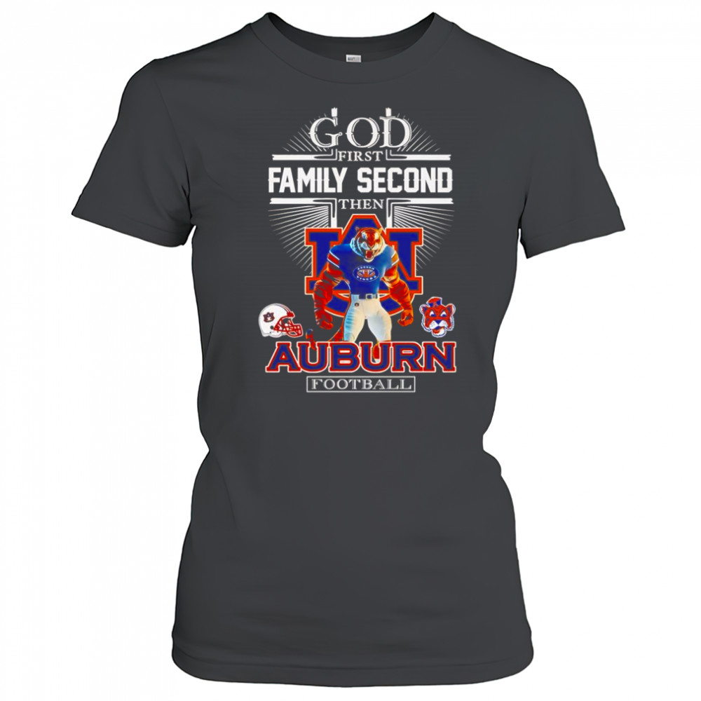 God first family second then Auburn football mascot shirt Women's T-shirt