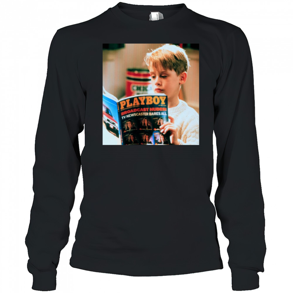 Home Alone Playboy Magazine Reading shirt Long Sleeved