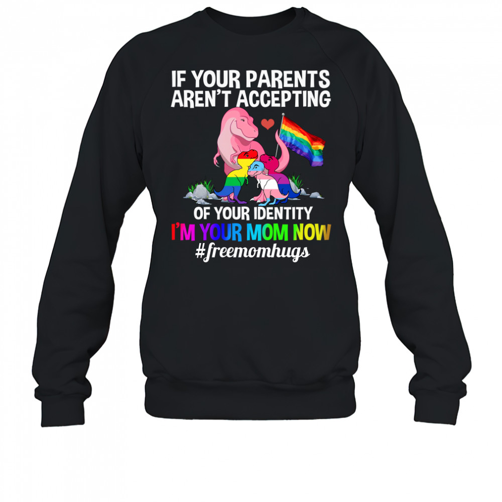 If Your Parents Aren’t Accepting I’m Your Mom Now Freemom hugs Dragon LGBT Pride T-Shirt Sweatshirt