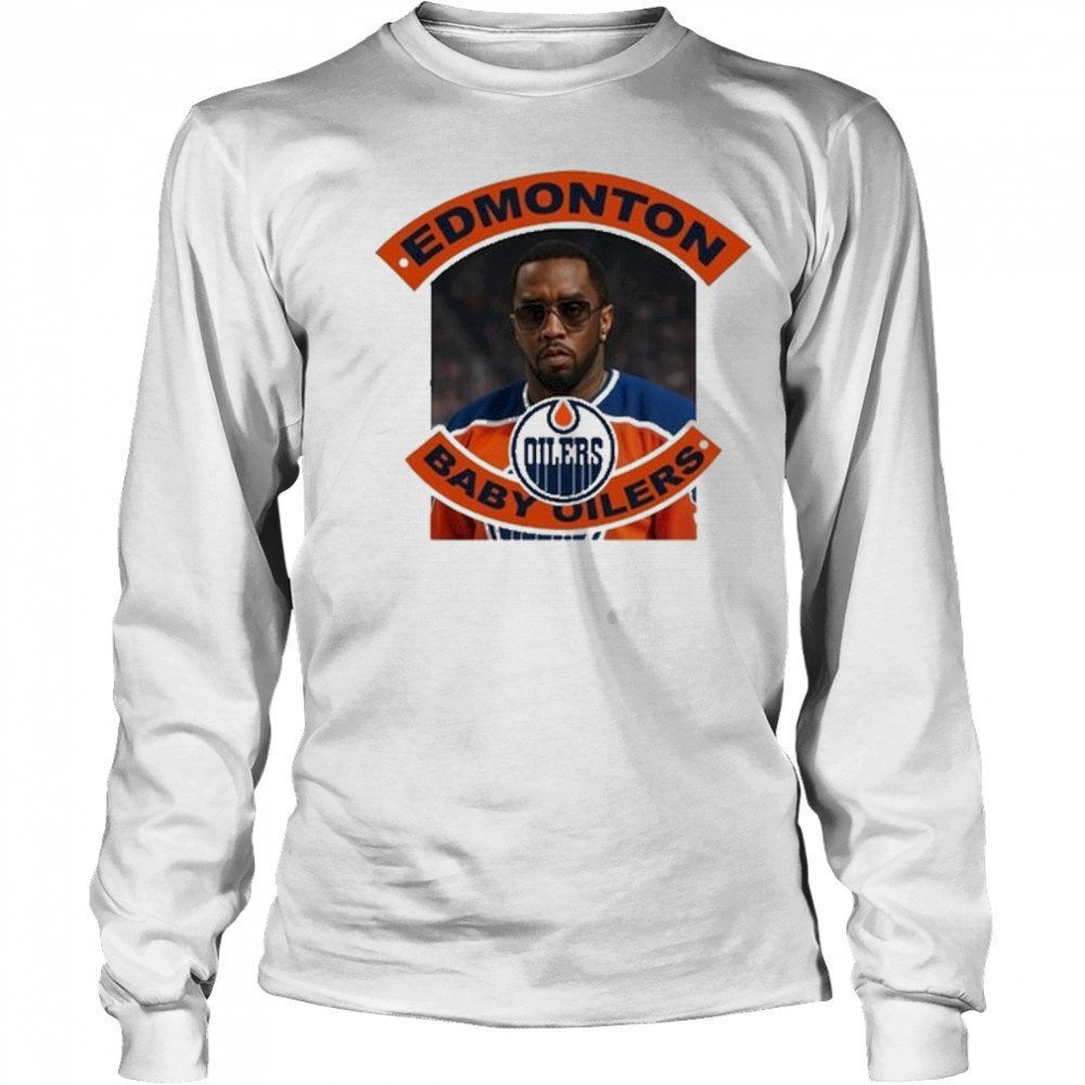 P Diddy Edmonton Baby Oilers T-Shirt Long Sleeved