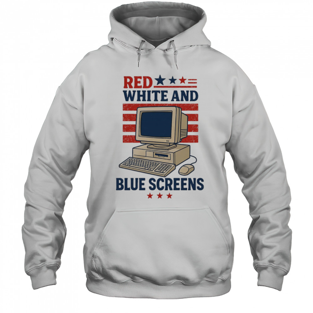 Red white and Blue Screens shirt Hoodie