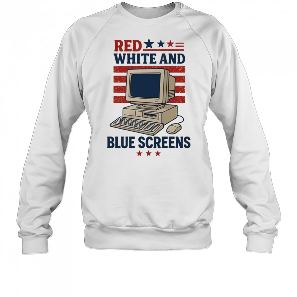 Red white and Blue Screens shirt Sweatshirt