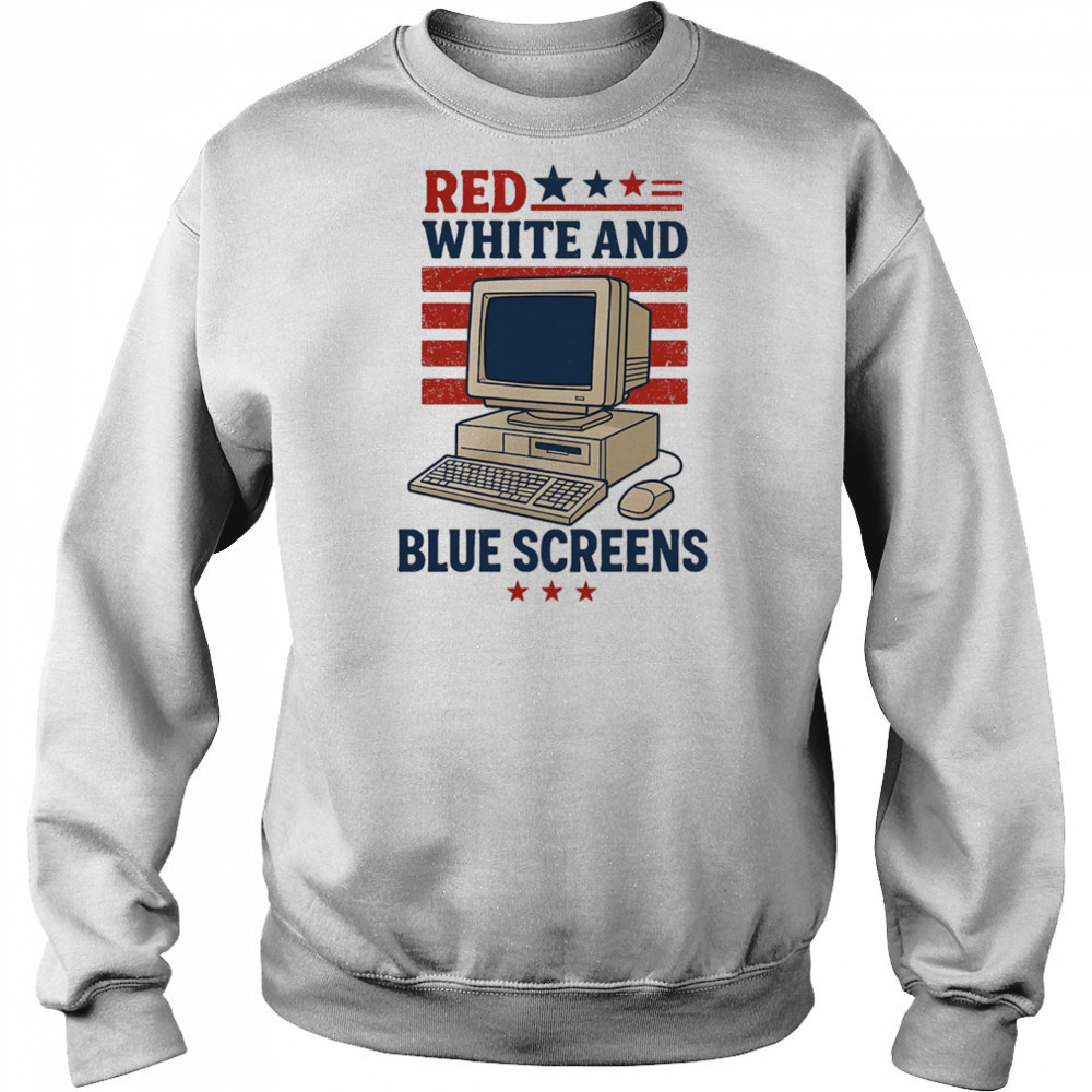 Red white and Blue Screens shirt Hoodie