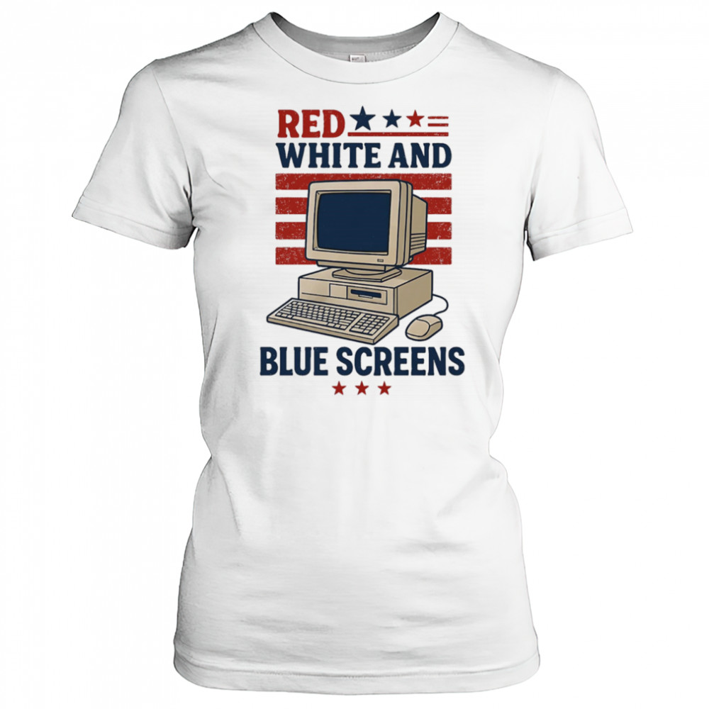 Red white and Blue Screens shirt Women's T-shirt