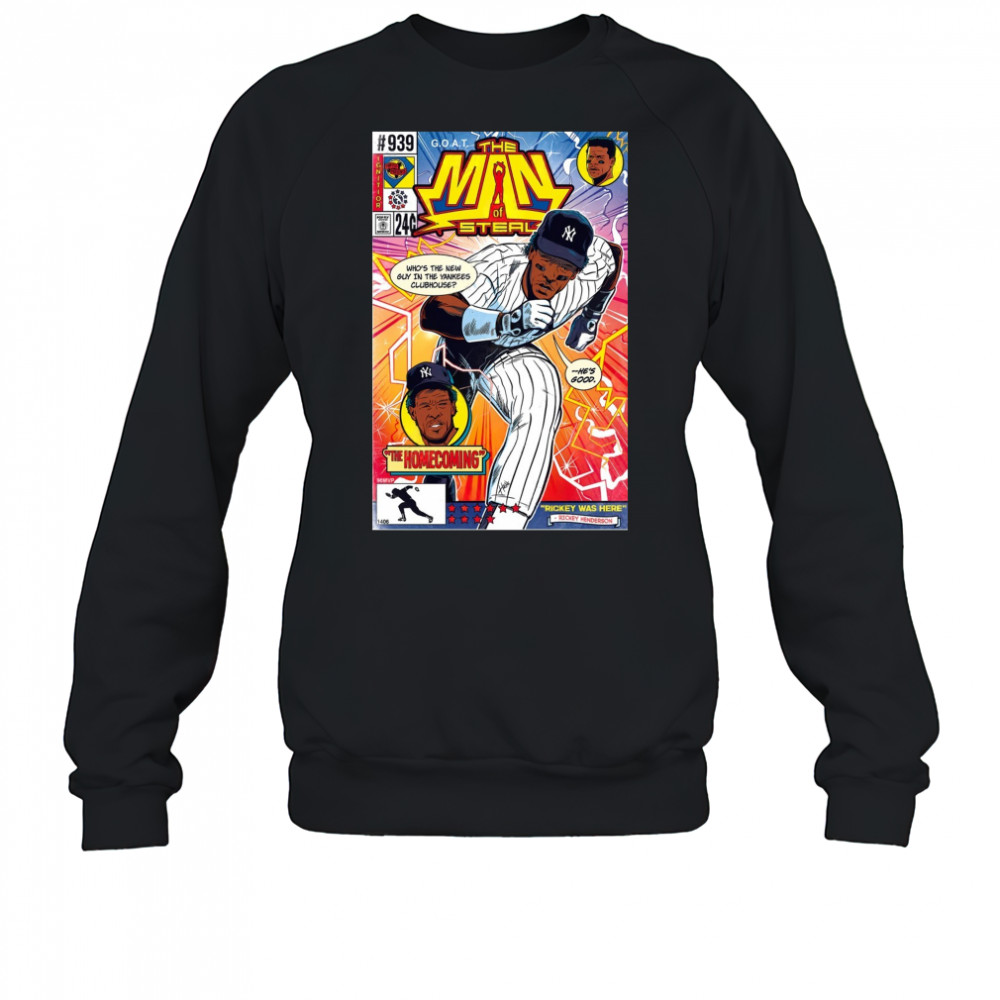 Rickey Henderson Poster 2025 The Man Of Steal Pop Fly T-Shirt Sweatshirt