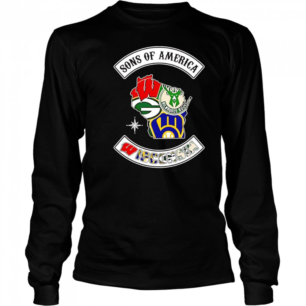 Sons of America Wisconsin sports shirt Long Sleeved