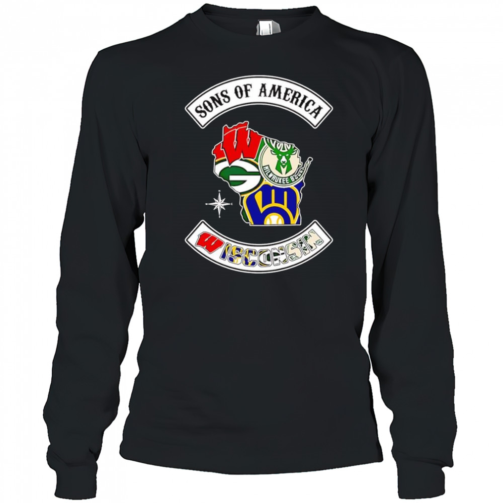 Sons of America Wisconsin sports shirt Long Sleeved