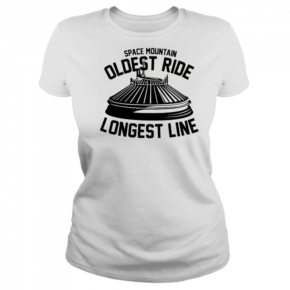 Space mountain oldest ride longest line shirt Women's T-shirt