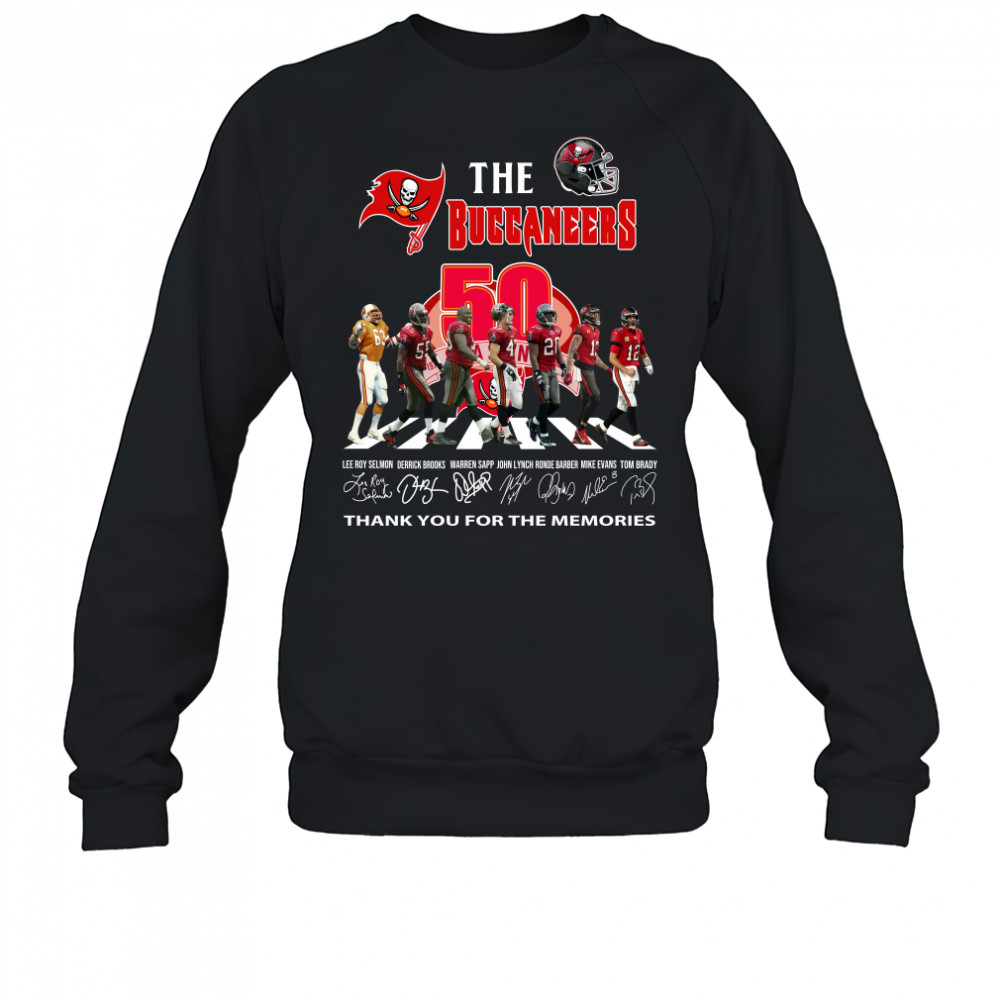 The Tampa Bay Buccaneers 50Th Anniversary Thank You Signatures T-Shirt Sweatshirt