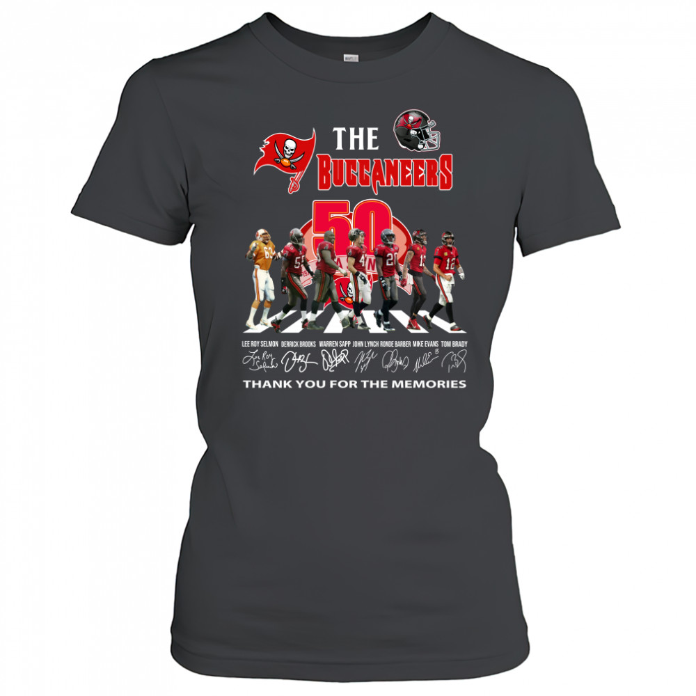 The Tampa Bay Buccaneers 50Th Anniversary Thank You Signatures T-Shirt Women's T-shirt
