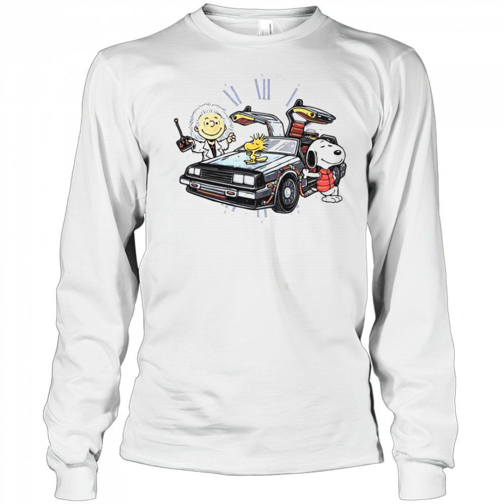 Time Travel Buddies Peanuts Snoopy Woodstock T-Shirt Long Sleeved