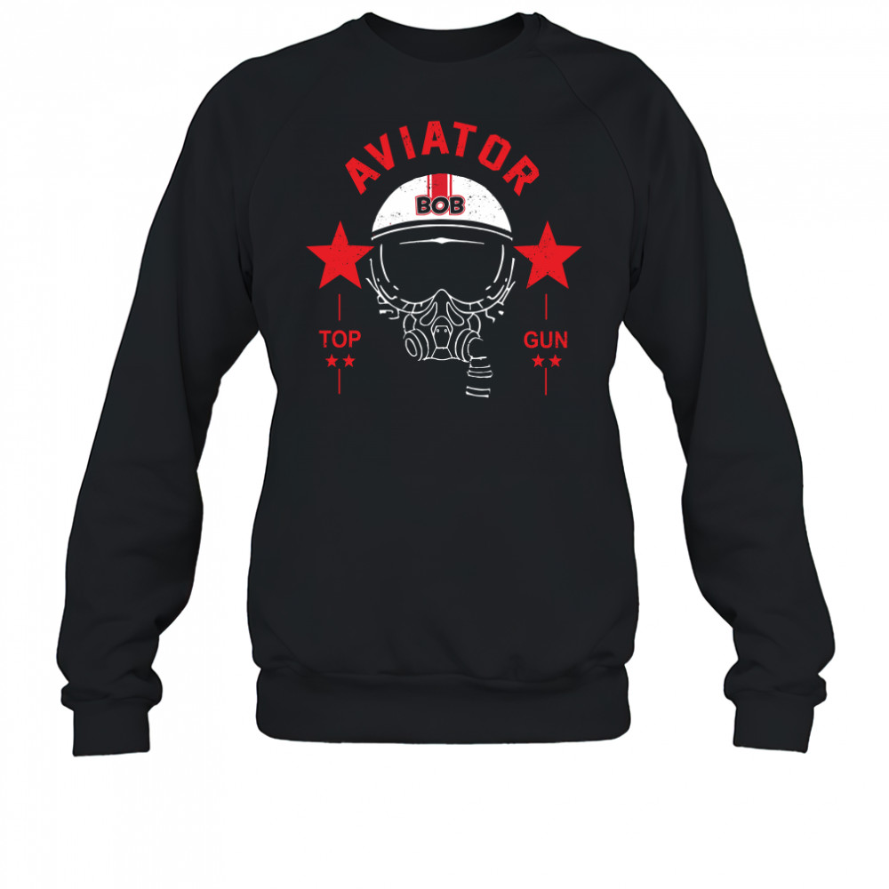 Top Gun Maverick Bob Aviator Helmet Stars Shirt Sweatshirt