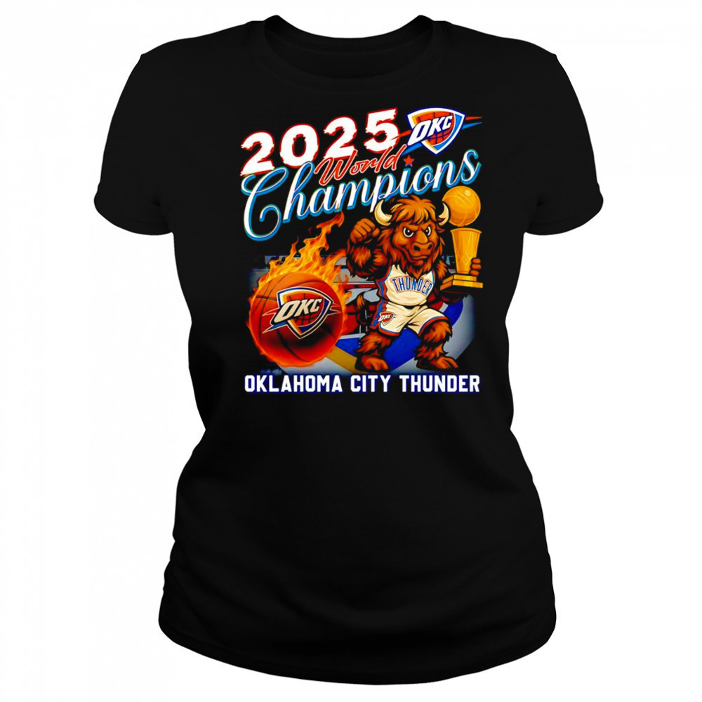 2025 World Champions Oklahoma City Thunder mascot shirt Women's T-shirt