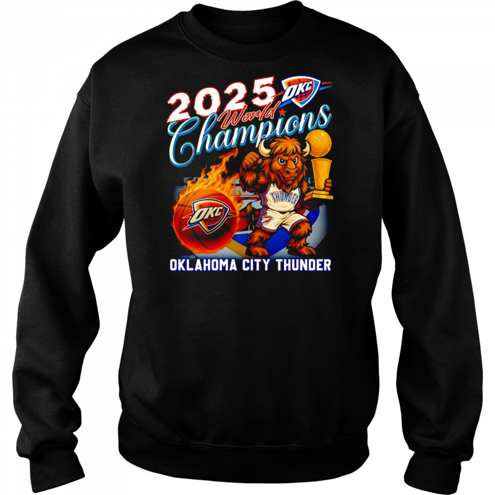 2025 World Champions Oklahoma City Thunder mascot shirt Hoodie