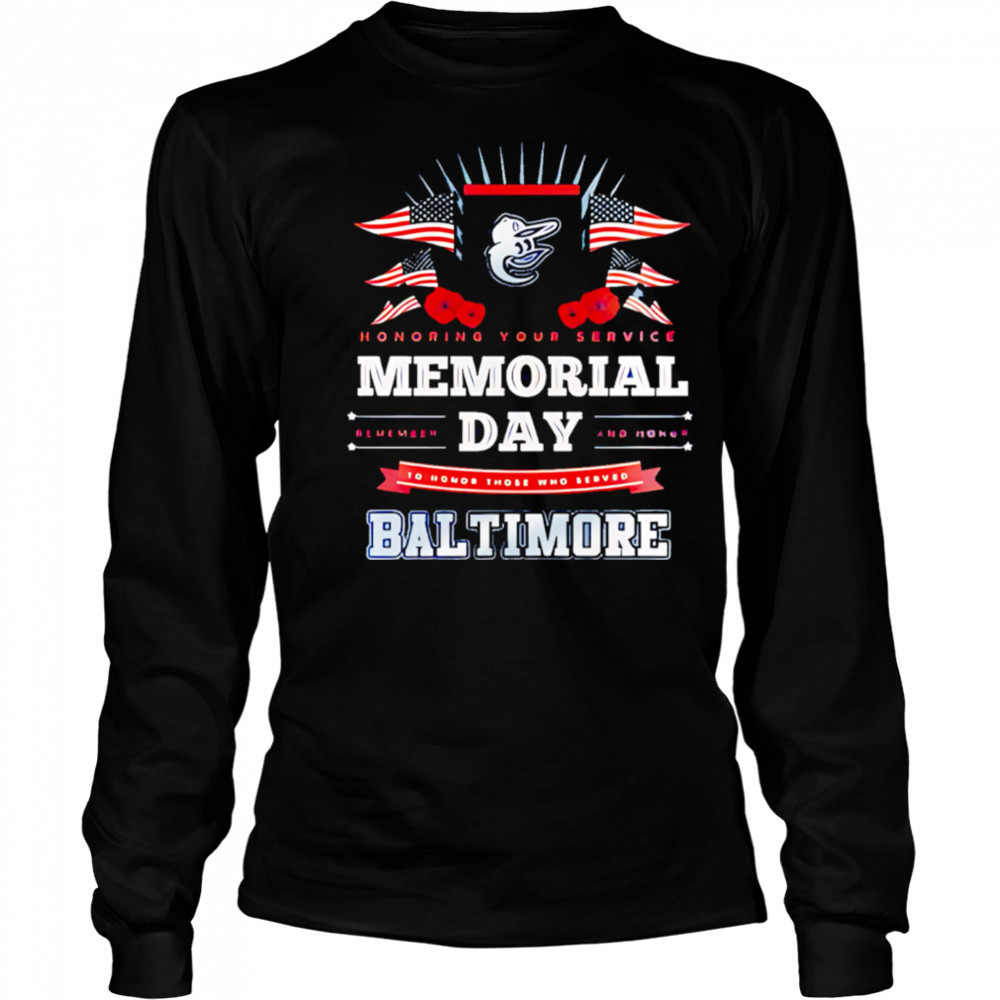 Baltimore Orioles MLB x Memorial Day Baseball shirt Long Sleeved