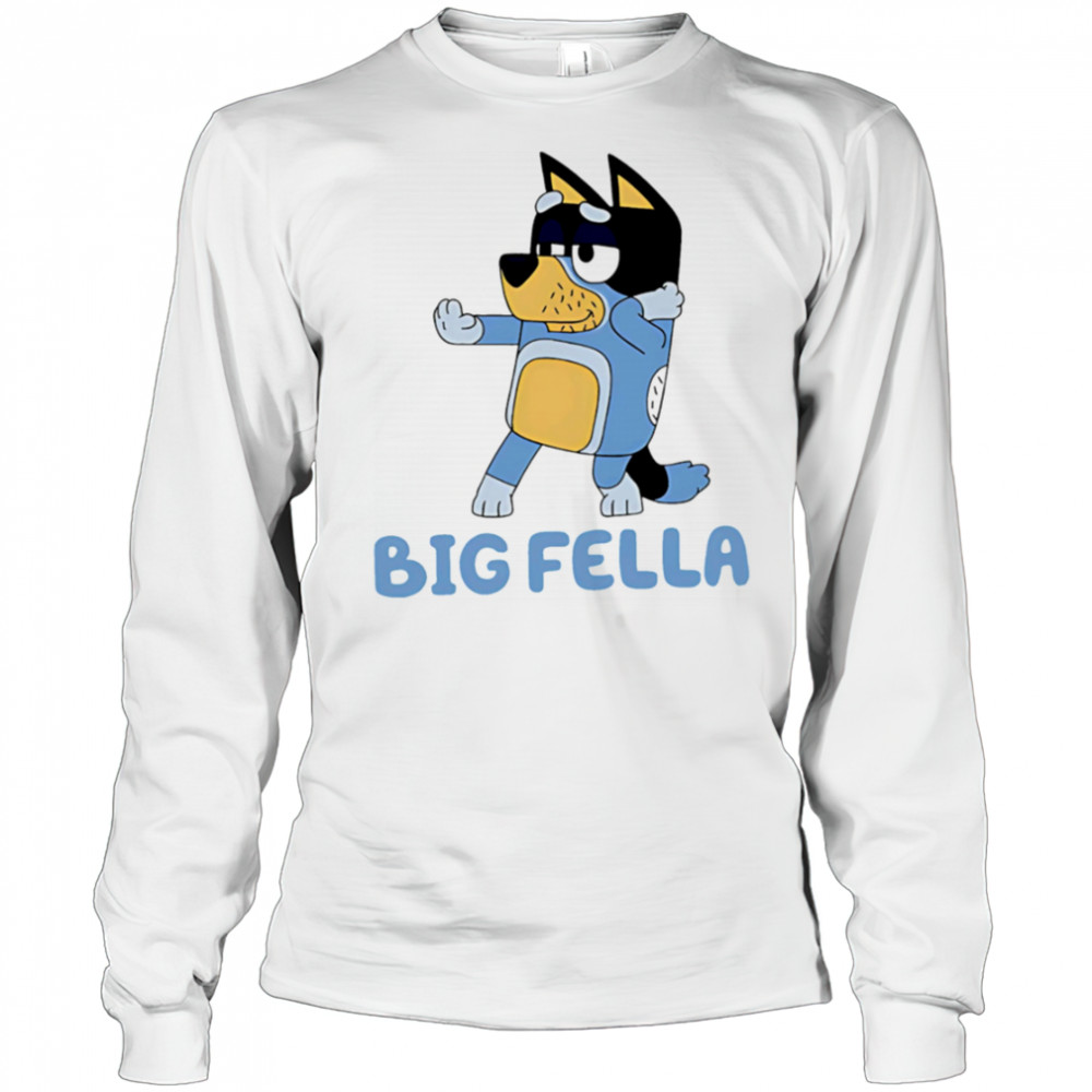 Big Fella Blue dog cute shirt Long Sleeved