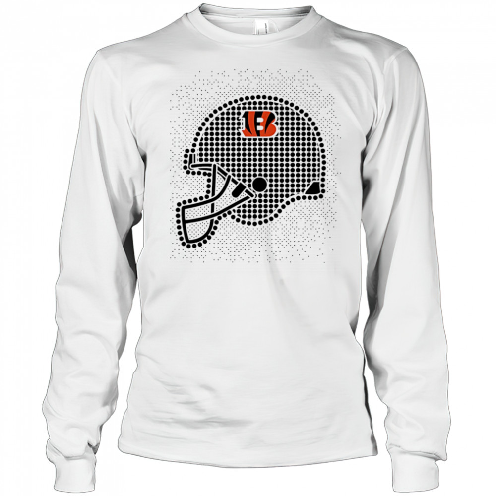 Cincinnati Bengals polka dots helmet shirt Long Sleeved