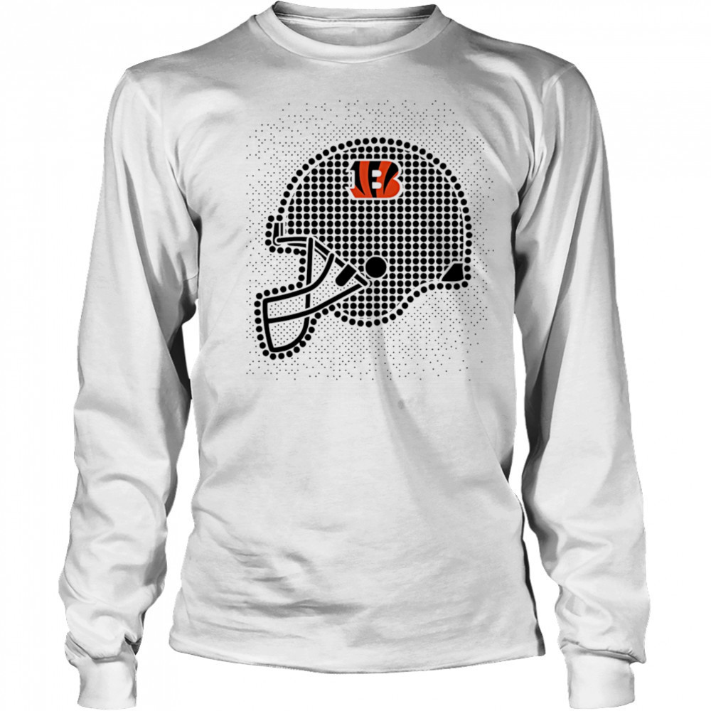 Cincinnati Bengals polka dots helmet shirt Long Sleeved