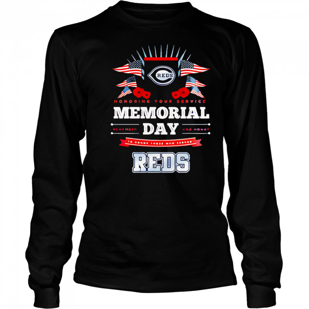 Cincinnati Reds MLB x Memorial Day Baseball shirt Long Sleeved