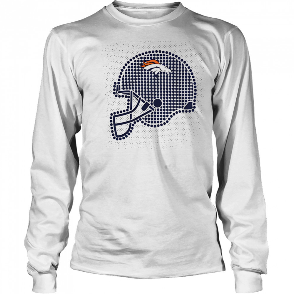 Denver Broncos polka dots helmet shirt Long Sleeved