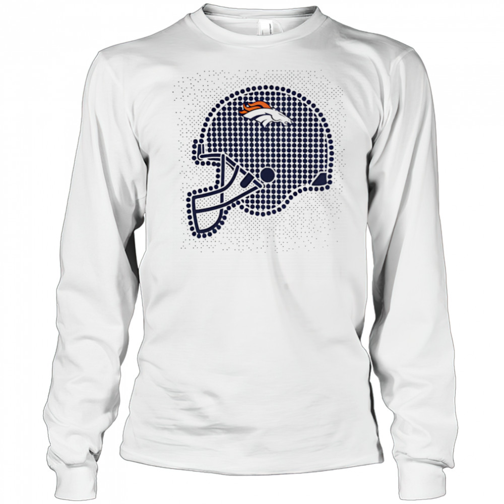 Denver Broncos polka dots helmet shirt Long Sleeved