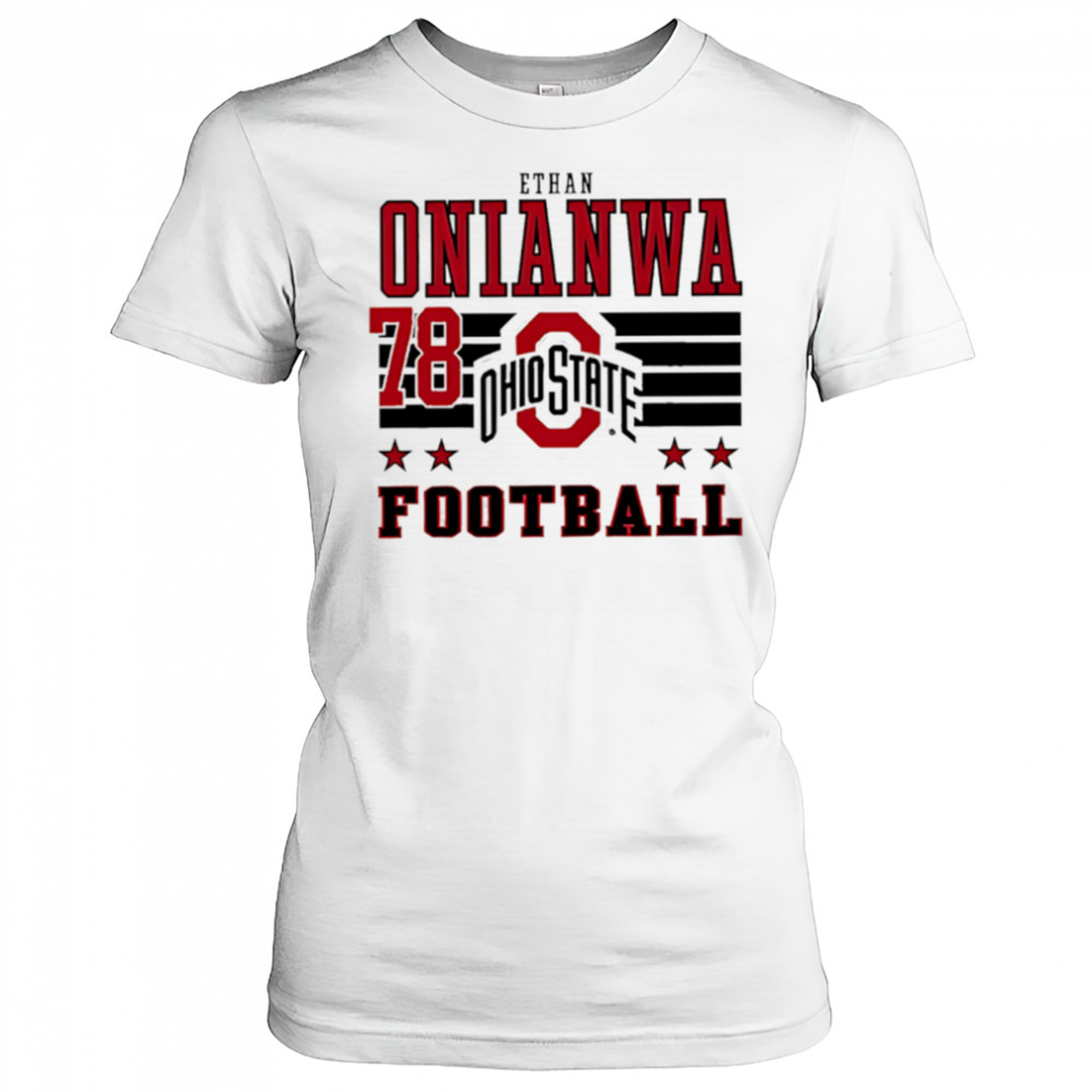 Ethan Onianwa Ohio State Buckeyes Football 78 shirt Women's T-shirt