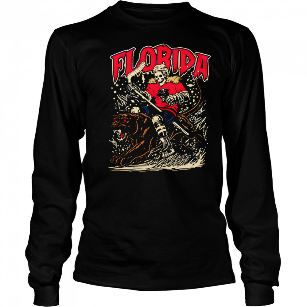 Florida Hockey Skeleton graphic shirt Long Sleeved