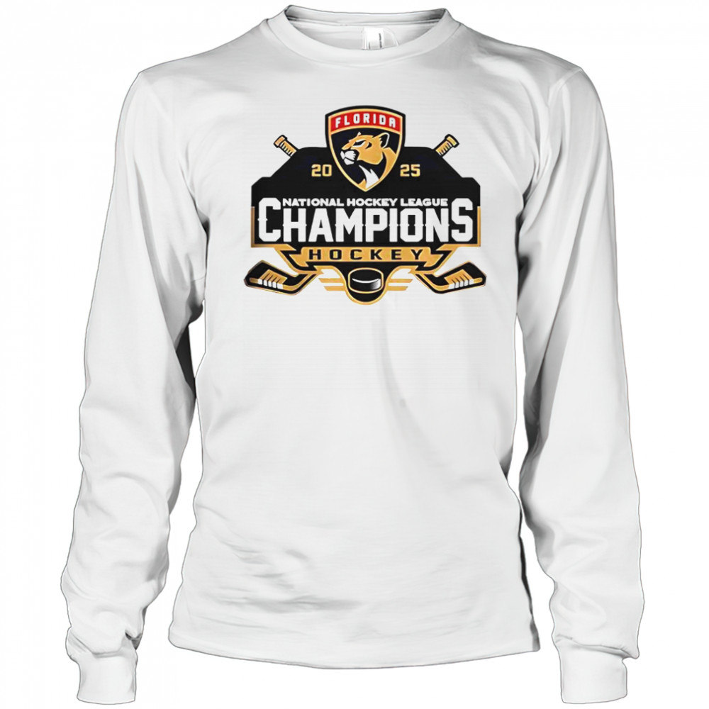 Florida Panthers Back To Back NHL Stanley Cup Champions Hockey T-Shirt Long Sleeved