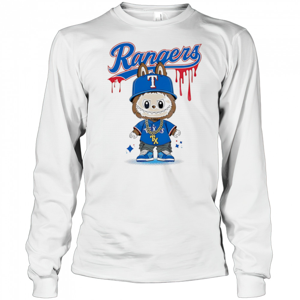 Labubu Texas Rangers Globe shirt Long Sleeved