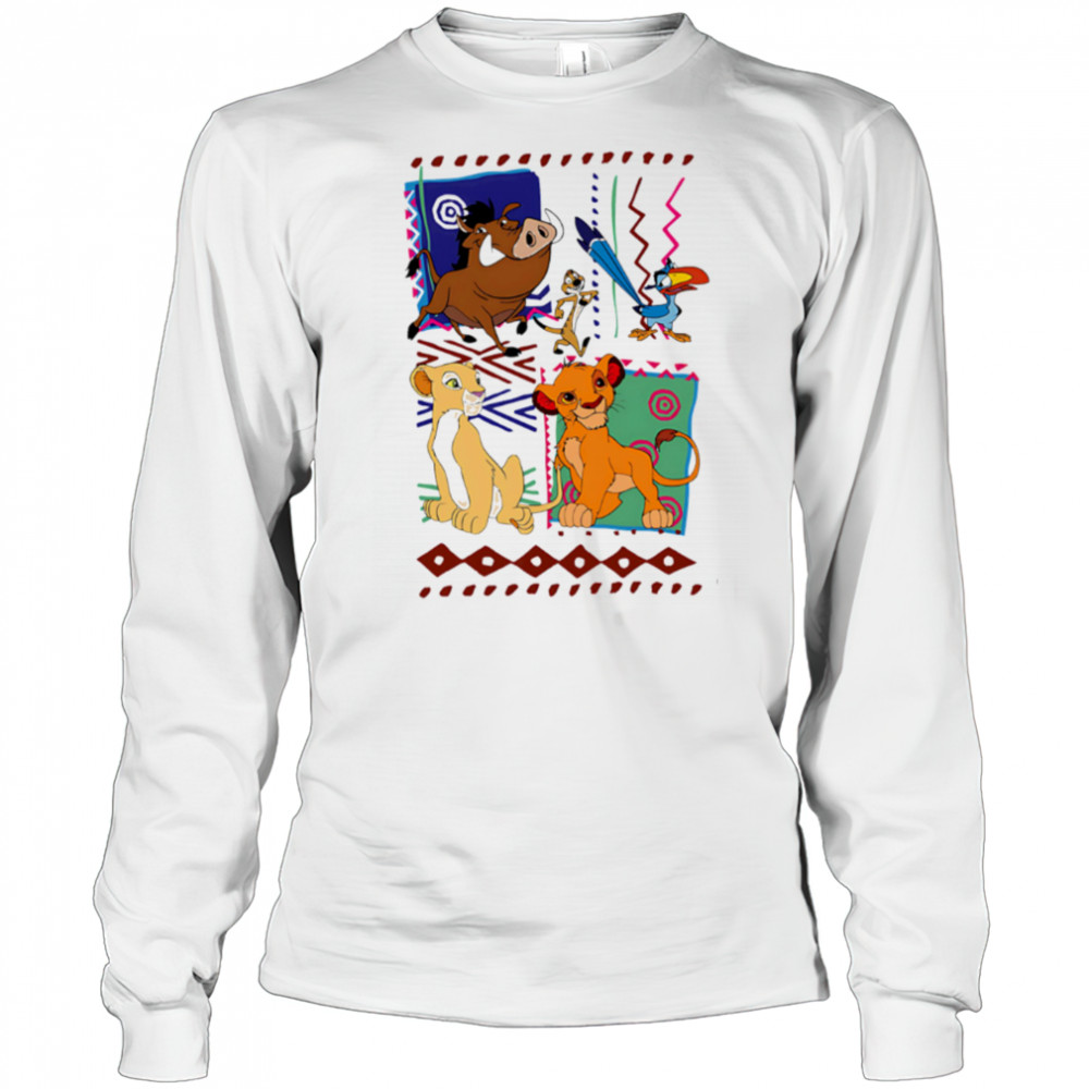 Lion and Friends Safari Cartoon Animal shirt Long Sleeved