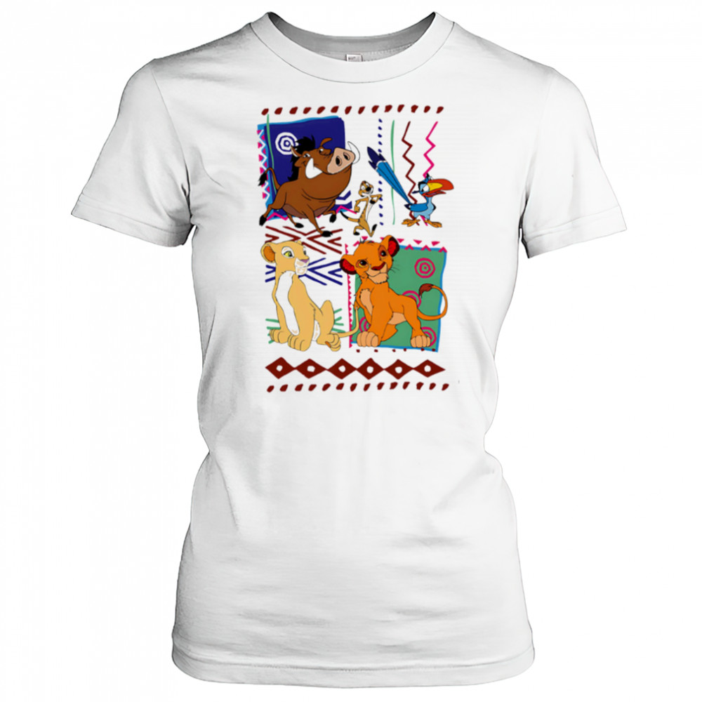 Lion and Friends Safari Cartoon Animal shirt Women's T-shirt