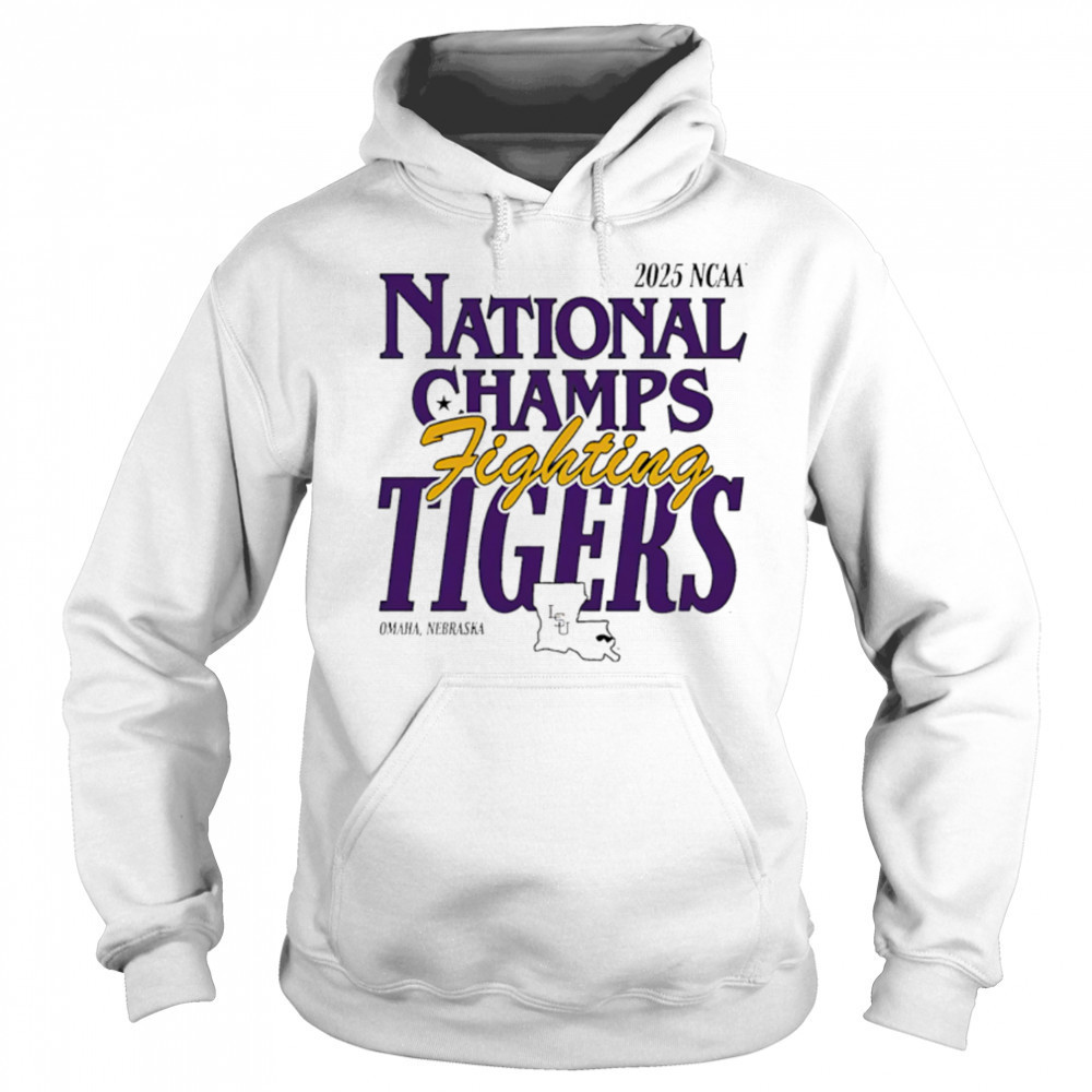 LSU Tigers 2025 NCAA Baseball Men’s College World Series Champions cream shirt Sweatshirt