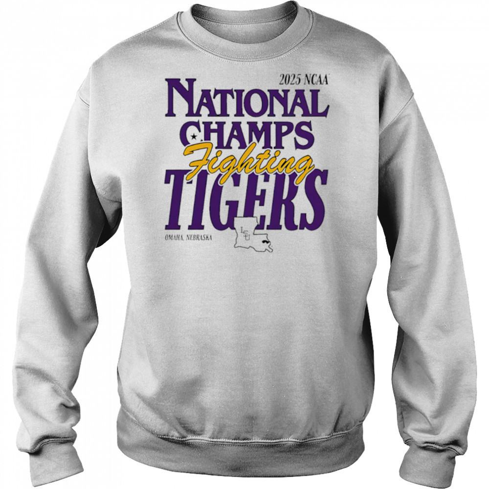LSU Tigers 2025 NCAA Baseball Men’s College World Series Champions cream shirt Hoodie