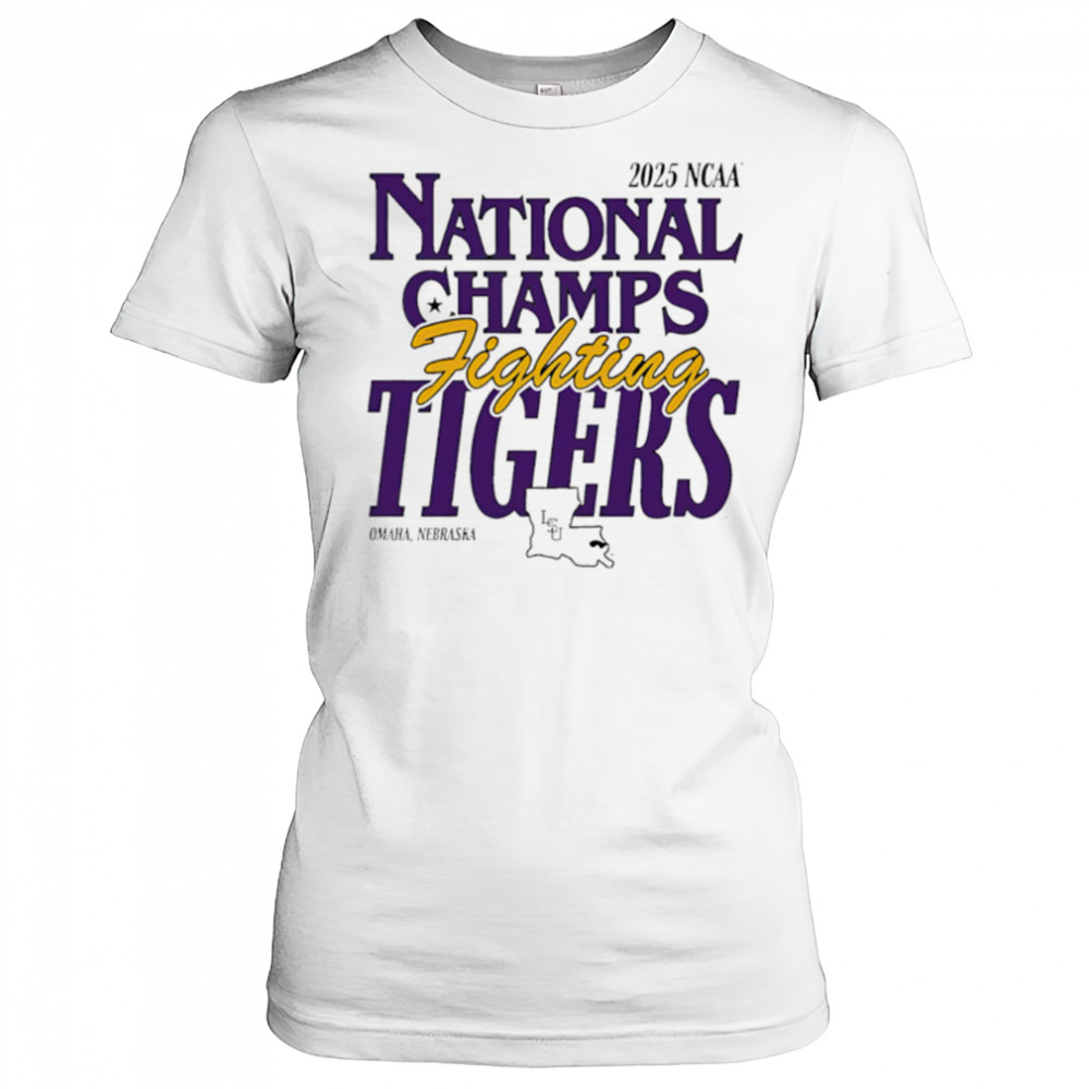 LSU Tigers 2025 NCAA Baseball Men’s College World Series Champions cream shirt Women's T-shirt