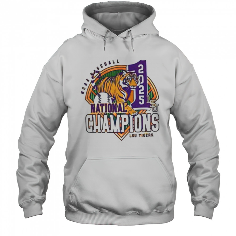 LSU Tigers MLB 2025 NCAA Baseball National Champions #1 Mascot shirt Hoodie