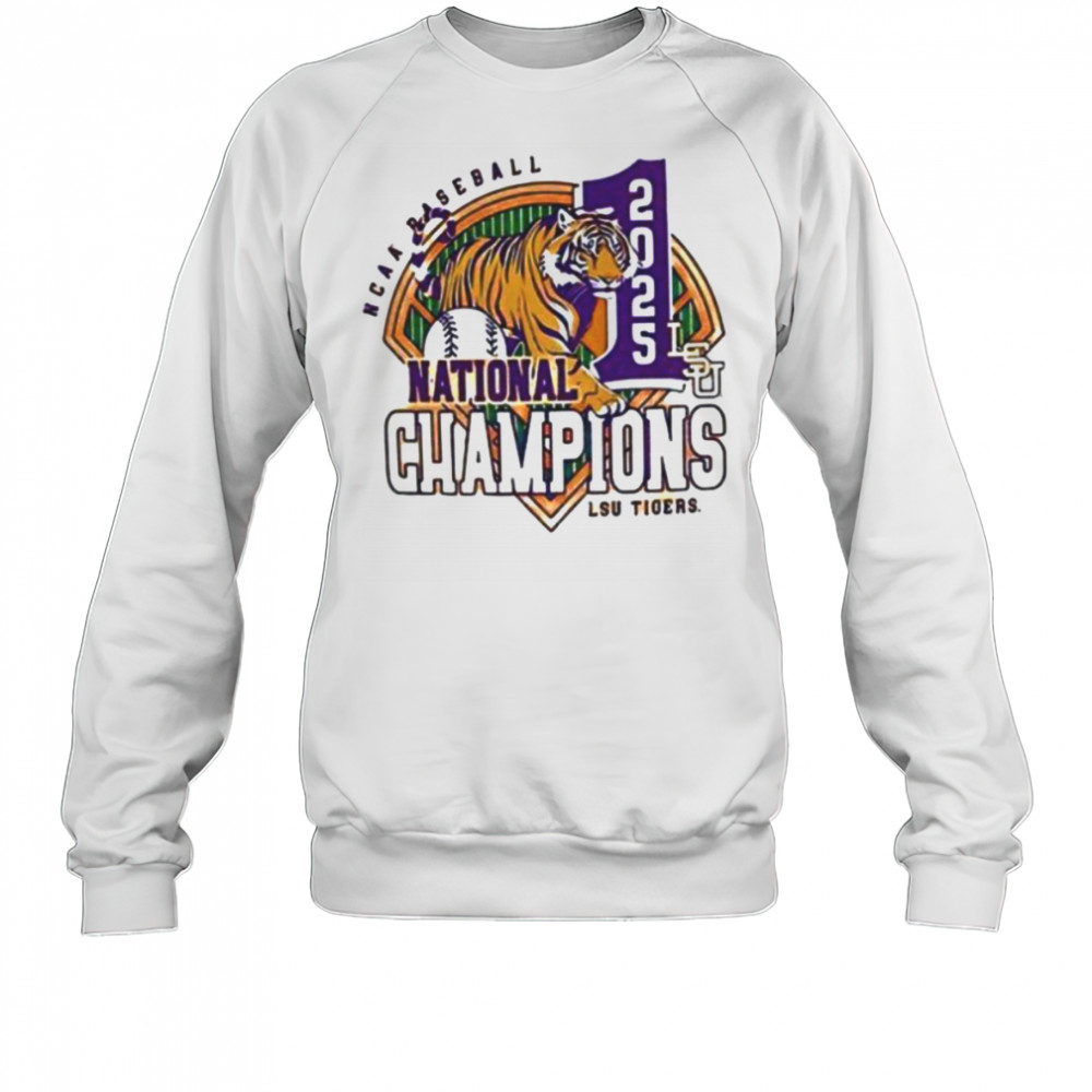 LSU Tigers MLB 2025 NCAA Baseball National Champions #1 Mascot shirt Sweatshirt