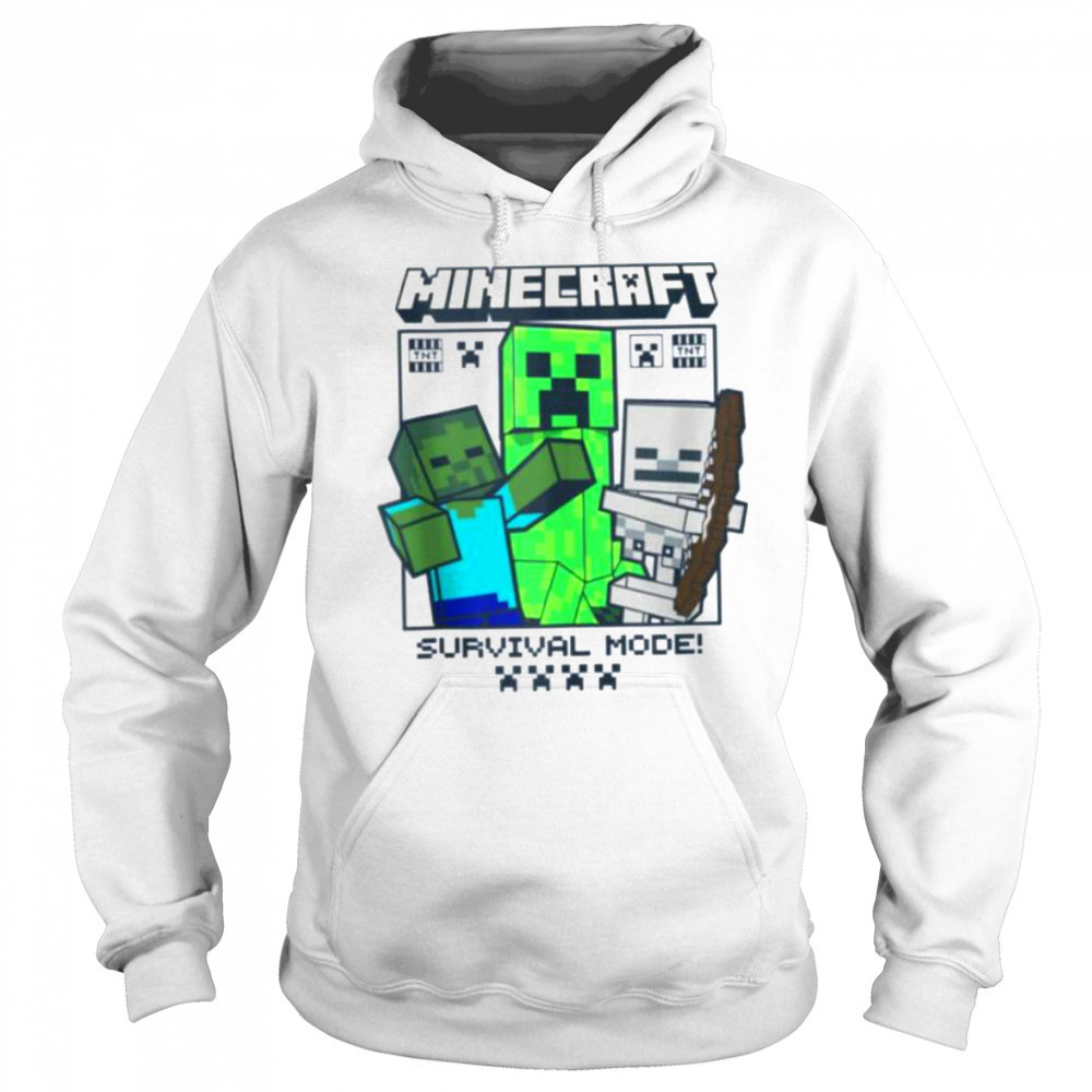 Minecraft Creeper Zombie Skeleton Survival Mode Shirt Sweatshirt