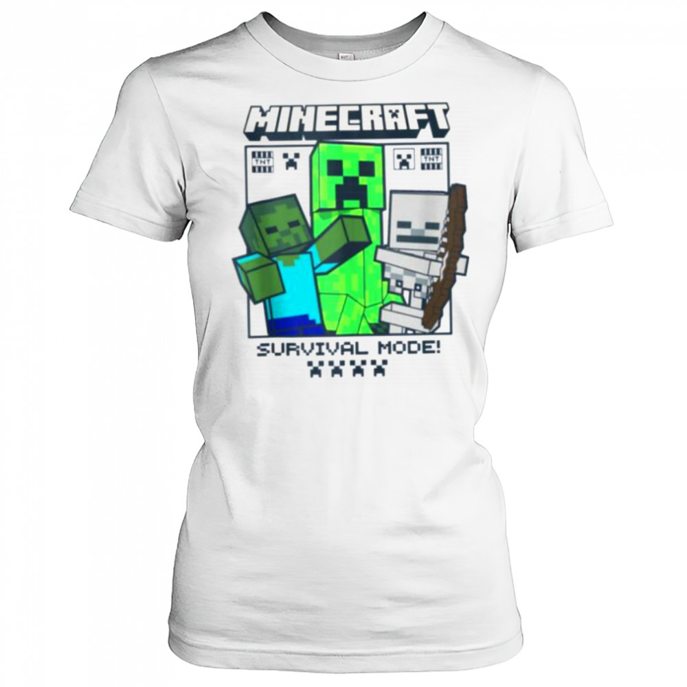 Minecraft Creeper Zombie Skeleton Survival Mode Shirt Women's T-shirt