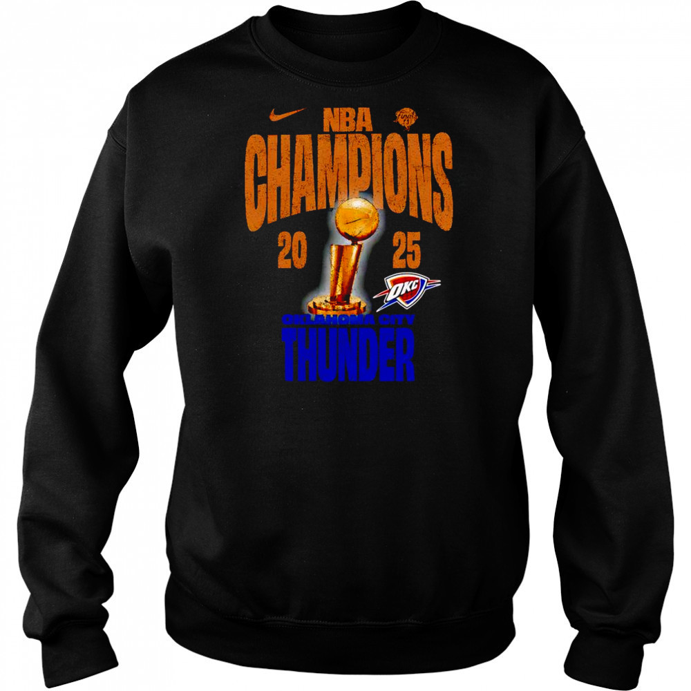 NBA Champions 2025 Oklahoma City Thunder trophy shirt Hoodie