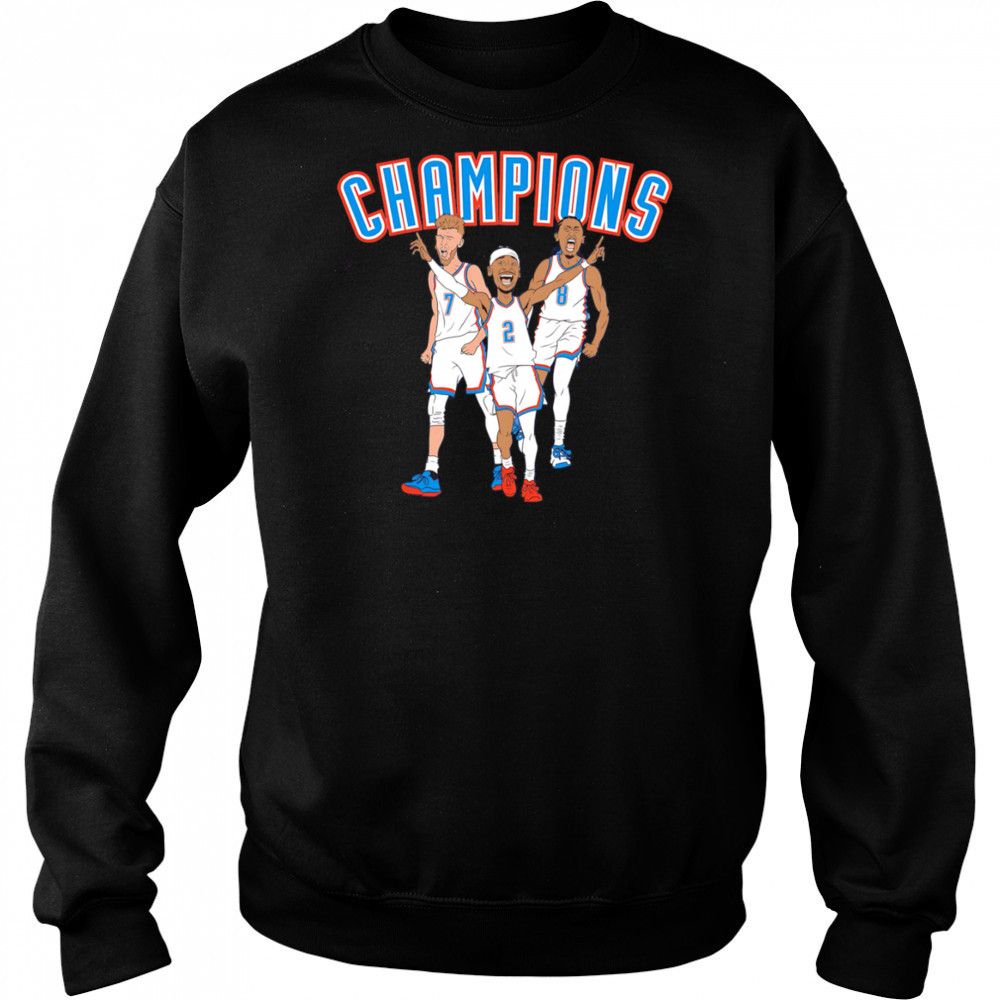 OKC Big 3 Champions cartoon shirt Hoodie
