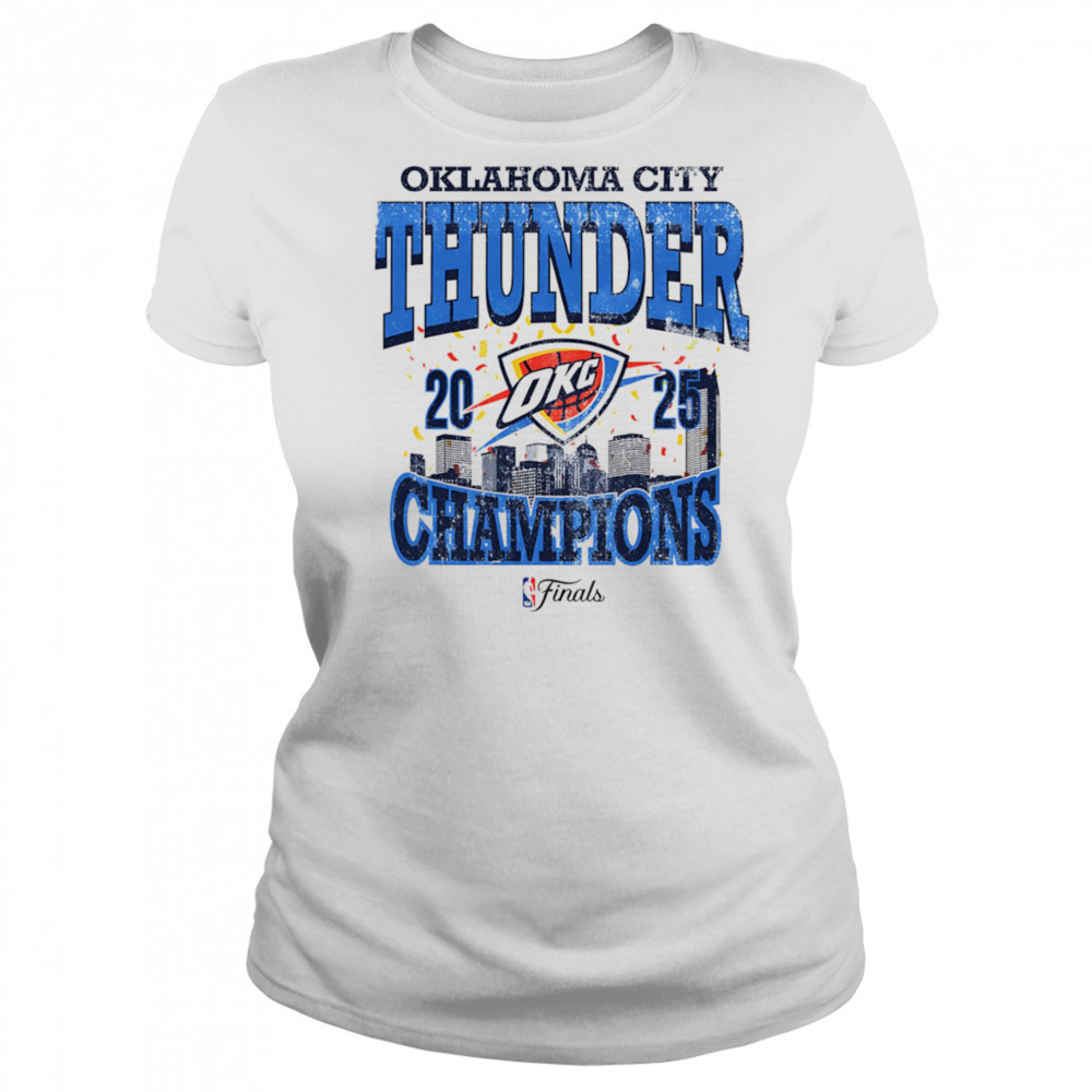 Okc Thunder 2025 NBA Champions skyline shirt Women's T-shirt