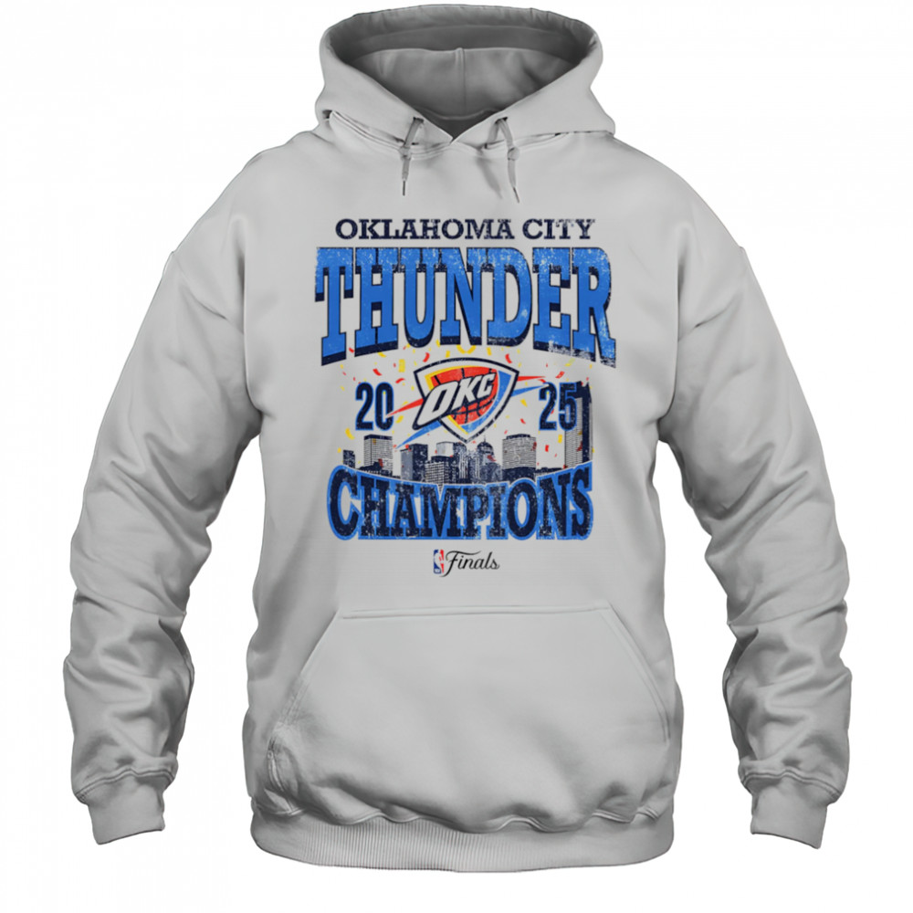 Okc Thunder 2025 NBA Champions skyline shirt Hoodie