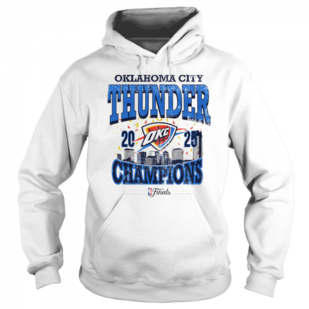 Okc Thunder 2025 NBA Champions skyline shirt Sweatshirt