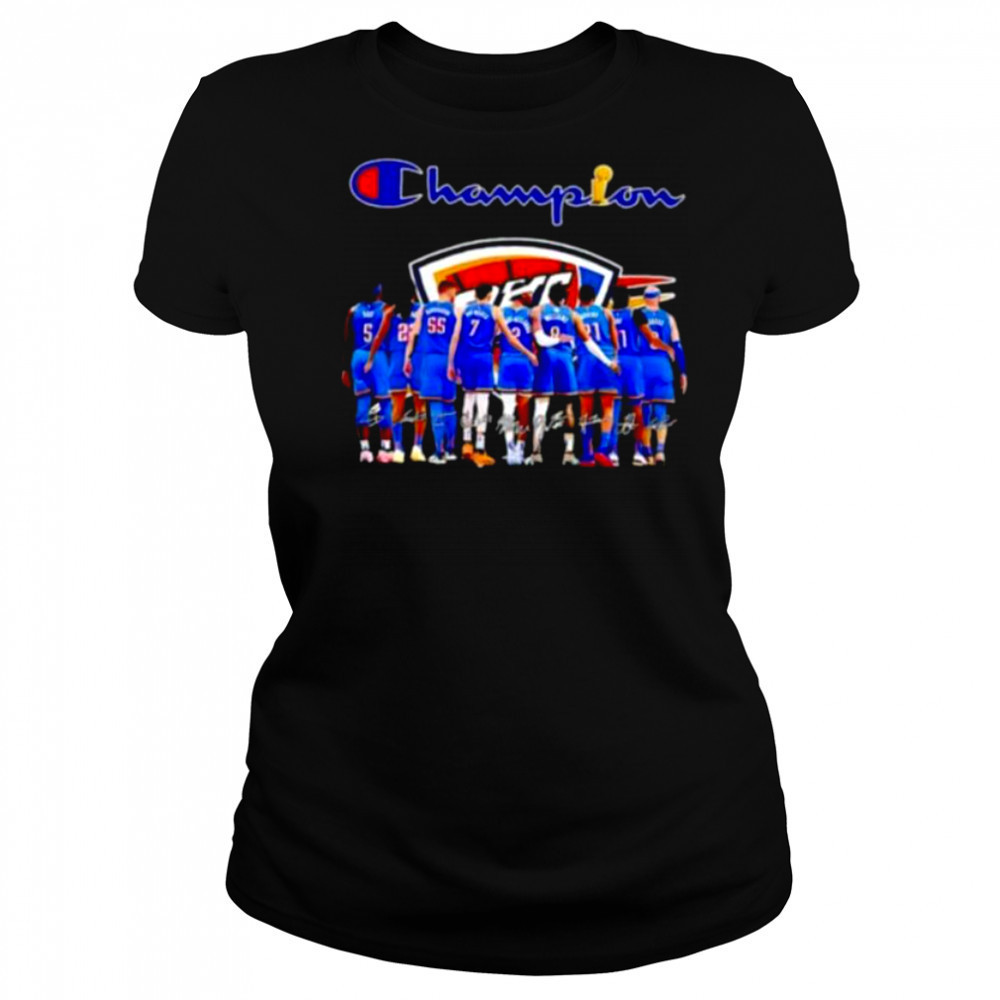Oklahoma City Thunder All Team Champion signatures shirt Women's T-shirt