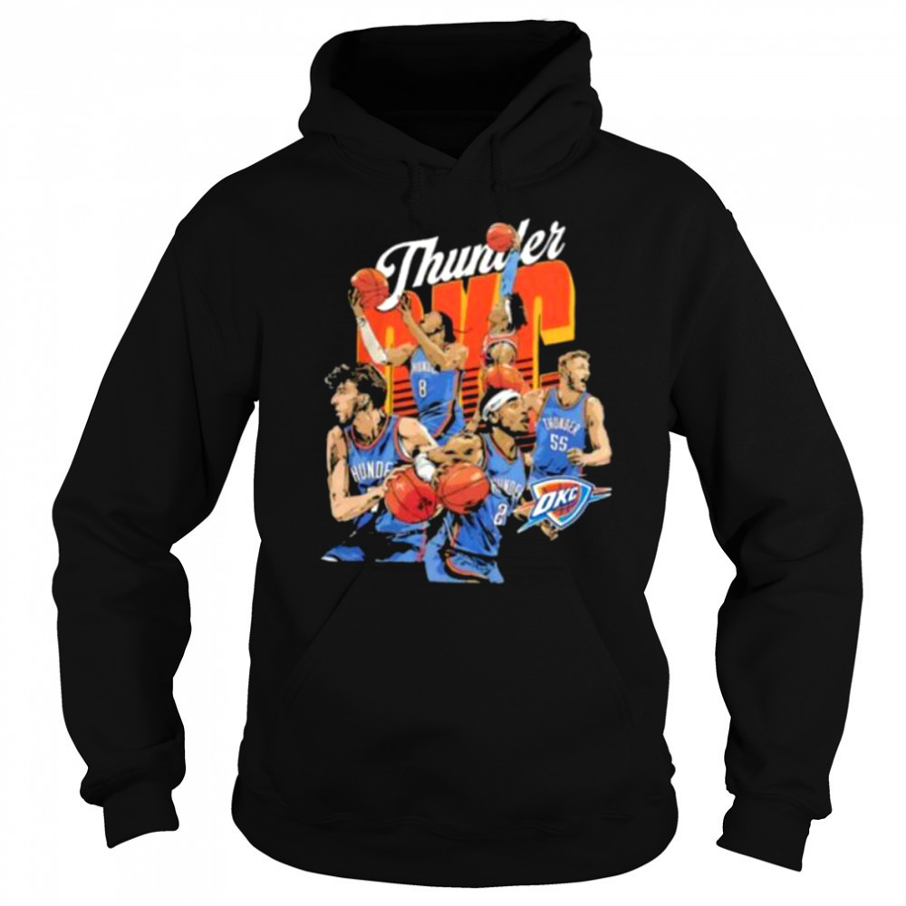 Oklahoma City Thunder basketball starting 5 players team stars caricature shirt Sweatshirt