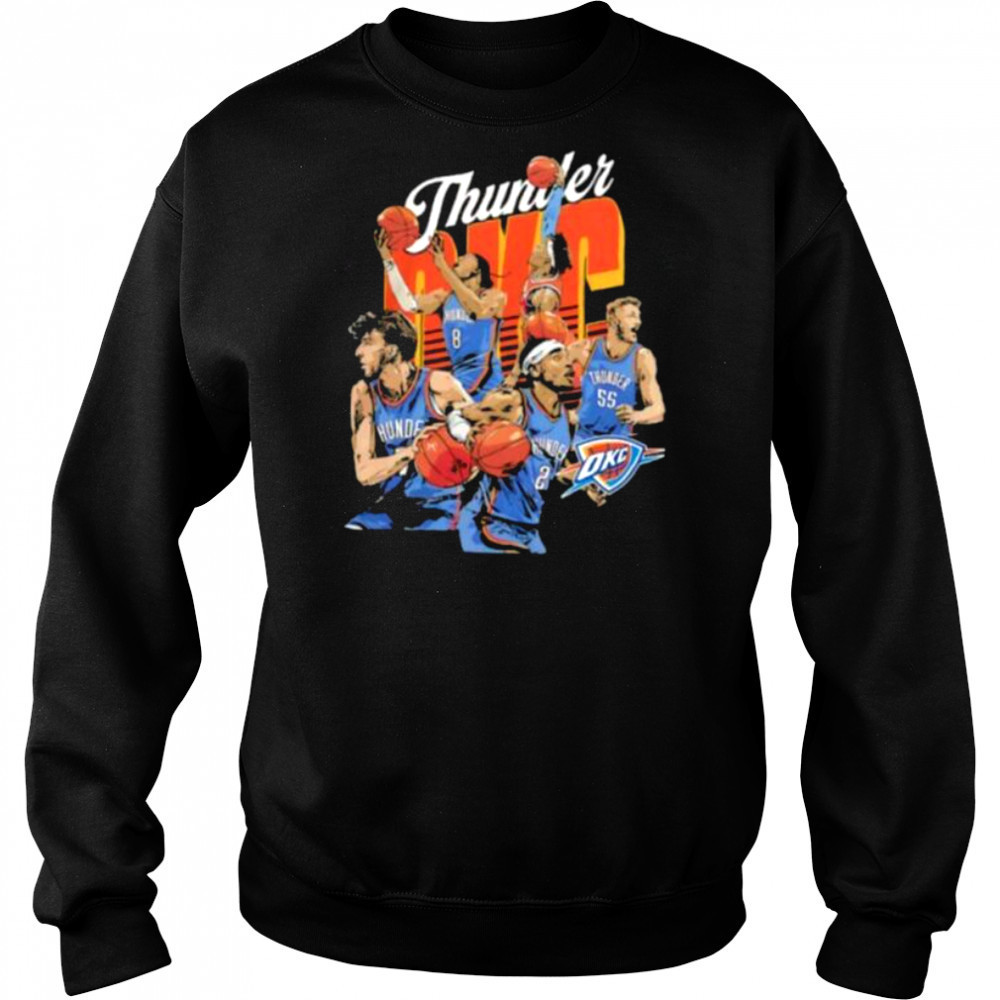 Oklahoma City Thunder basketball starting 5 players team stars caricature shirt Hoodie